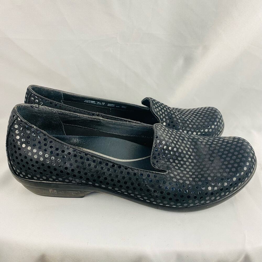 Dansko Black Polka Dot Olivia Flat Loafer Size 38 - Picture 4 of 10
